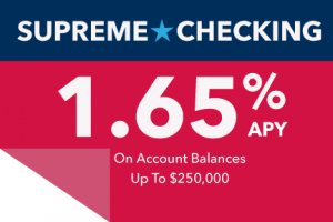 Supreme Checking Promo - 1.65% APY