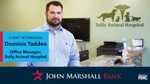 Dominic Taddeo, Office Manager of Sully Animal Hospital