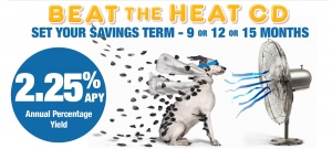 Beat the Heat Set Your Savings Term 9 or 12 or 15 Month CD