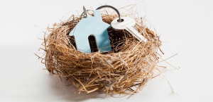 Bird's nest with house key
