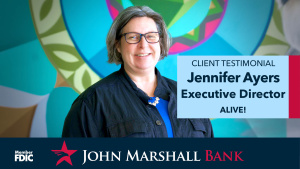 Client testimonial of Jennifer Ayers Executive Director of ALIVE!