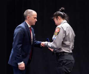 JMB Director of C & I Lending James Estep Presenting A Valor Award
