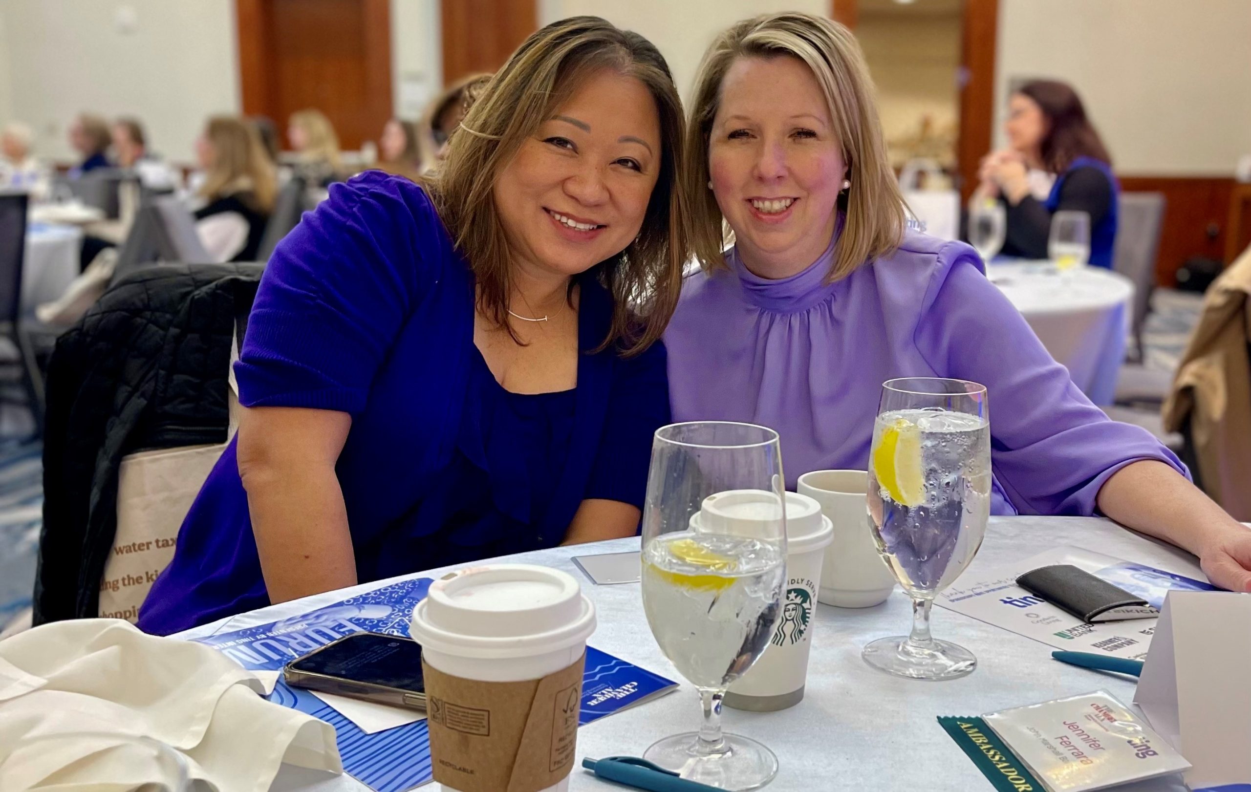 JMB Alexandria Team members Jennifer Ferrara and Lianne Wang at the Women's Leadership Forum