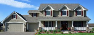 Single Family House with colorful landscaping
