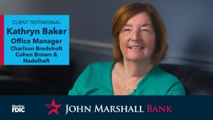 Kathy Baker Office Manager for Charlson, Bredehoft, Cohen, Brown, and Nadelhaft